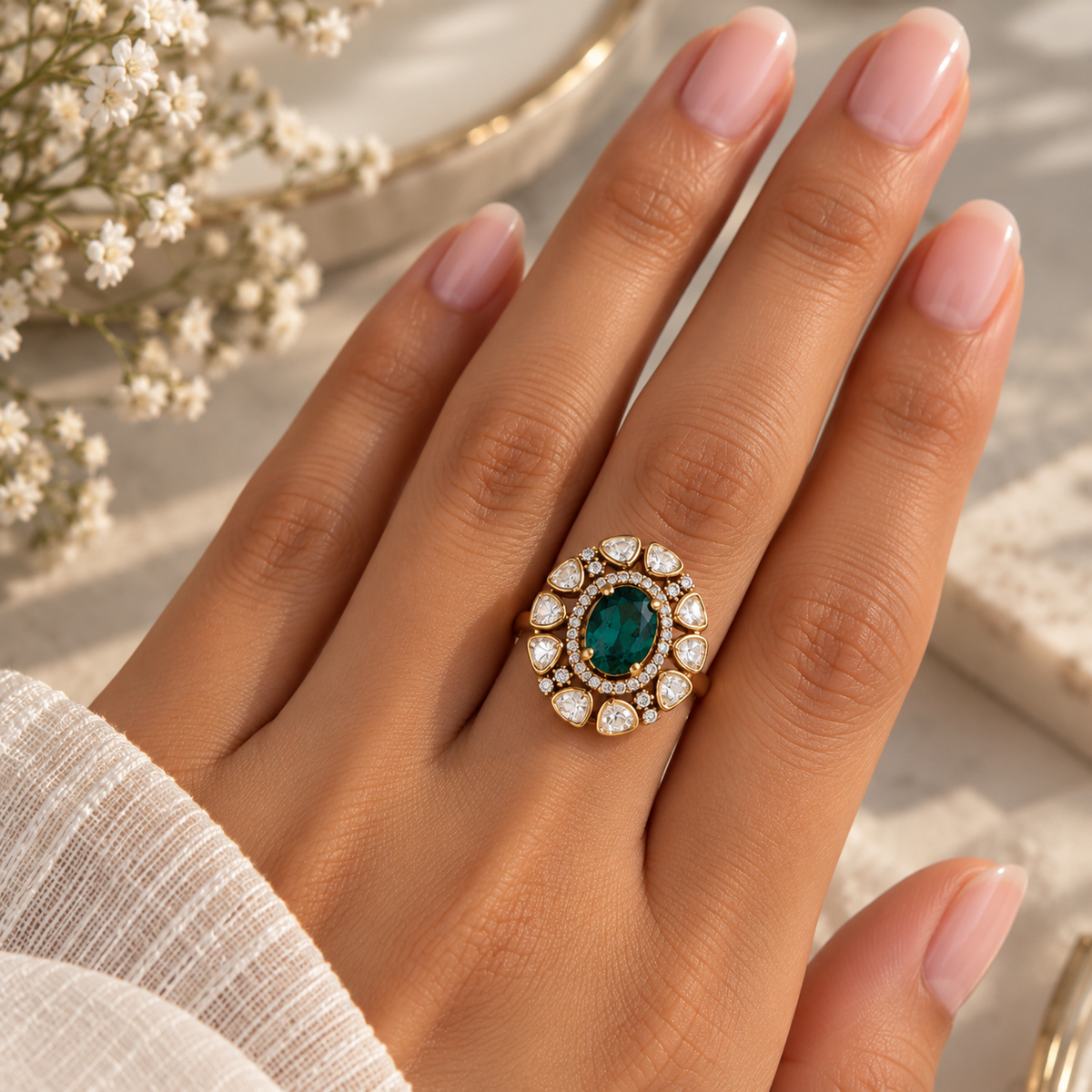 Emerald Celeste Ring