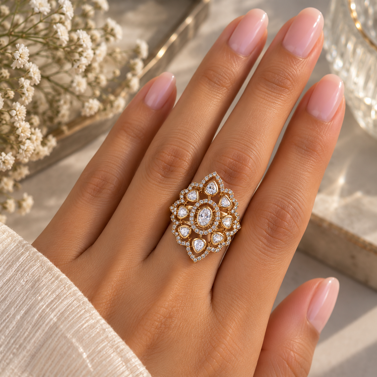 Marquise Petal Ring