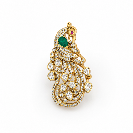 Rajwada Peacock Grace Brooch