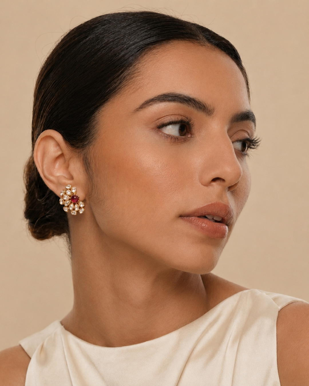 Scarlet Petal Earrings