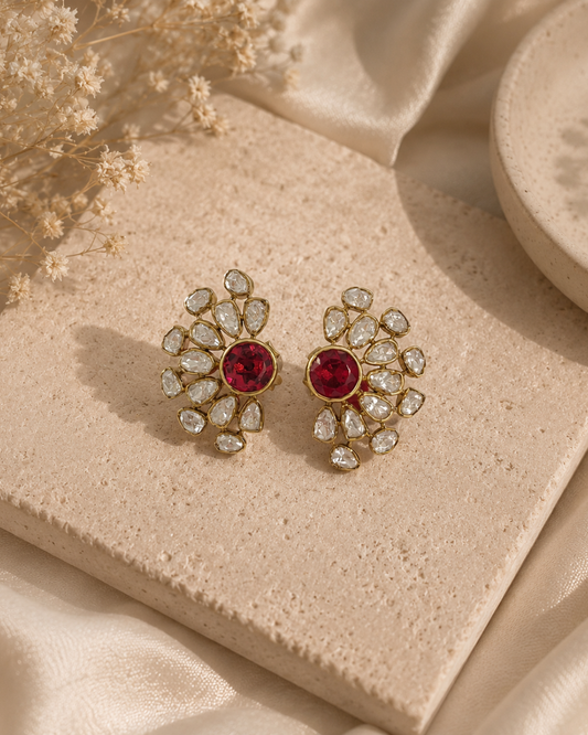 Scarlet Petal Earrings