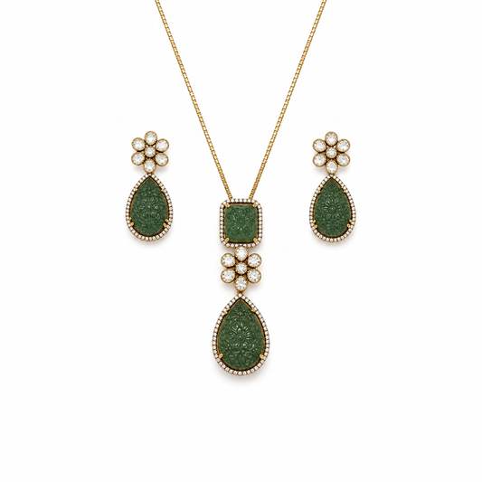 Verdant Aura Pendant Set