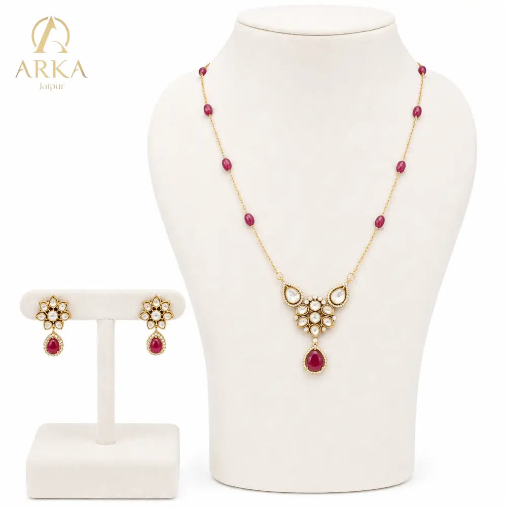 Crimson Bloom Pendant Set - Pendant Sets