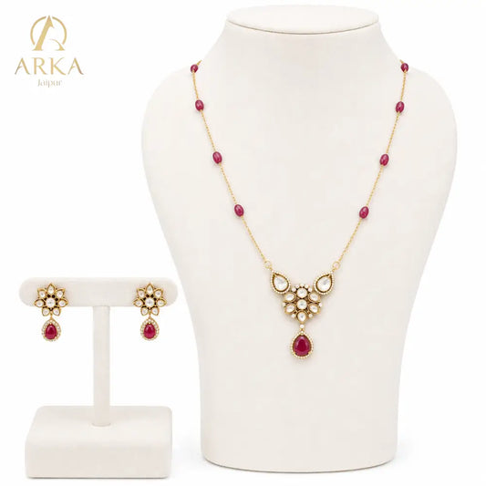 Crimson Bloom Pendant Set - Pendant Sets