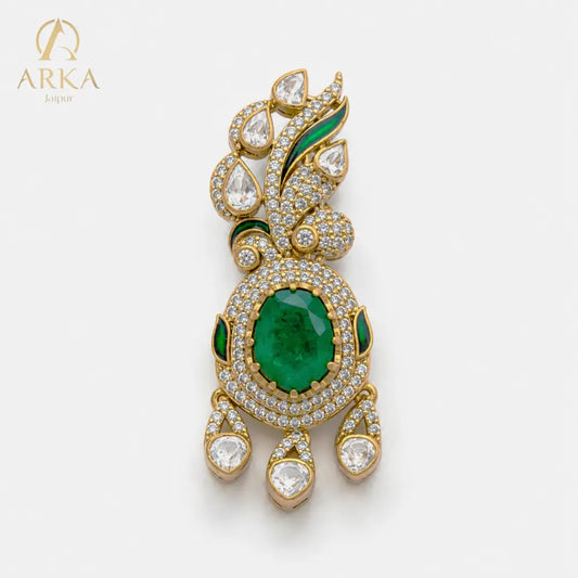 Emerald Éclat Brooch