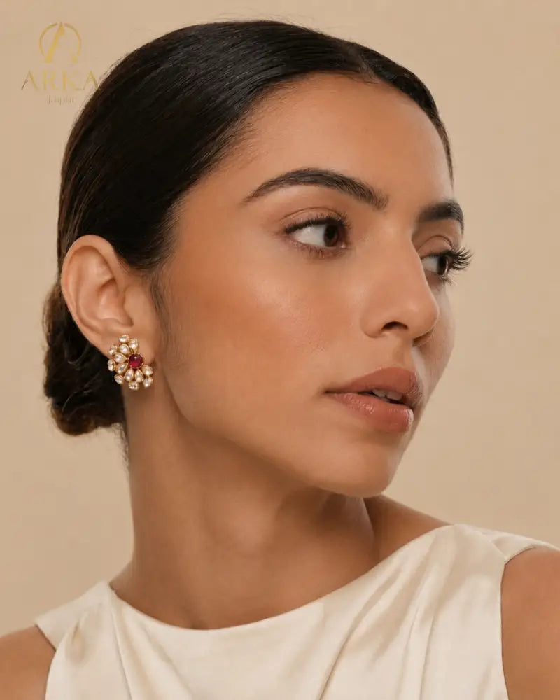 Scarlet Petal Earrings - Earrings