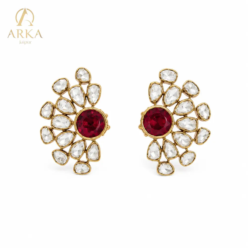Scarlet Petal Earrings - Earrings