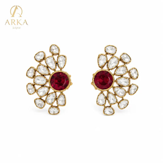 Scarlet Petal Earrings - Earrings