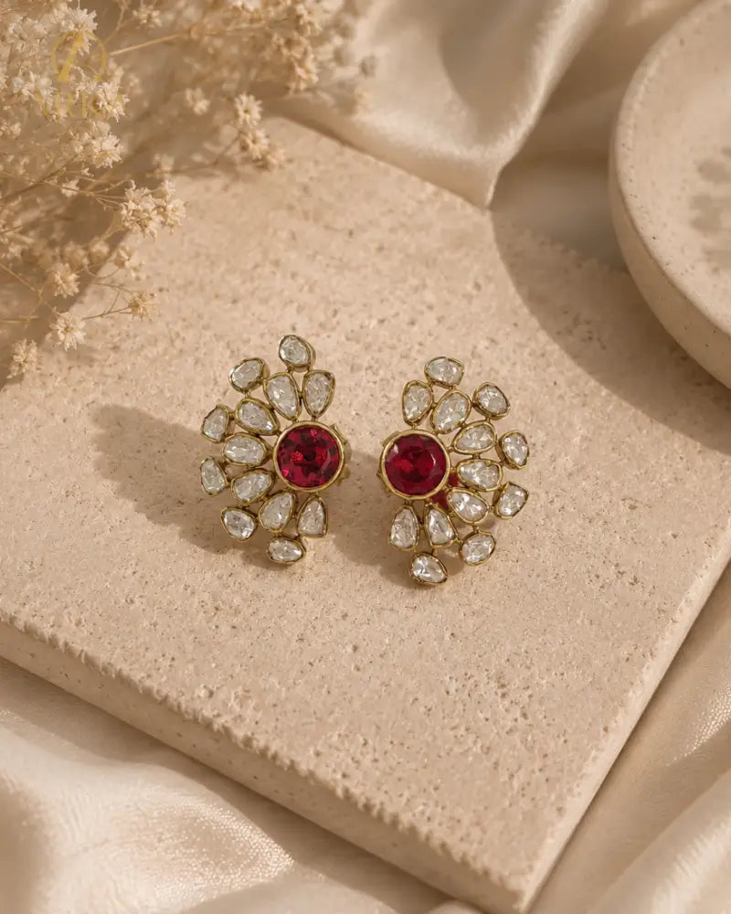 Scarlet Petal Earrings - Earrings